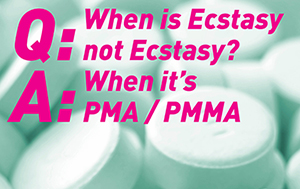 PMA/PMMA Poster. When is ecstasy not ecstasy?